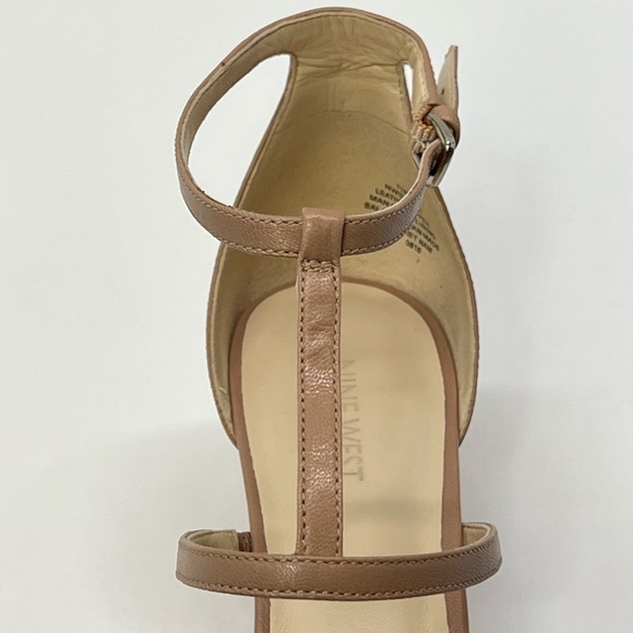 Nude Kitten Heels Pointed Toe T Strap Pumps Low Heel Work Shoes Mary Jane Heeled - Picture 12 of 17